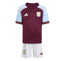 Stroje piłkarskie Aston Villa Koszulka Podstawowej dla dzieci 2025-26 Krótki Rękaw (+ szorty)